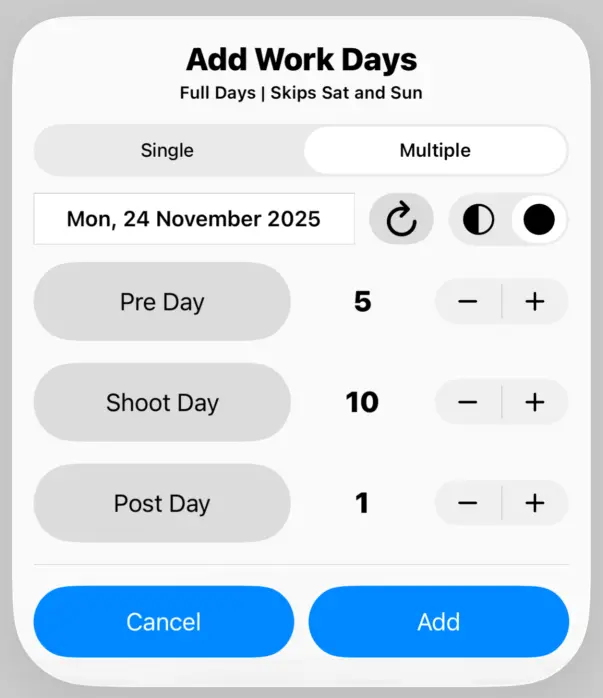 Tap to Change Presets