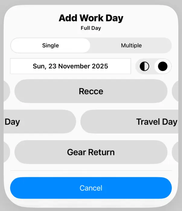 Swipe to Change Presets