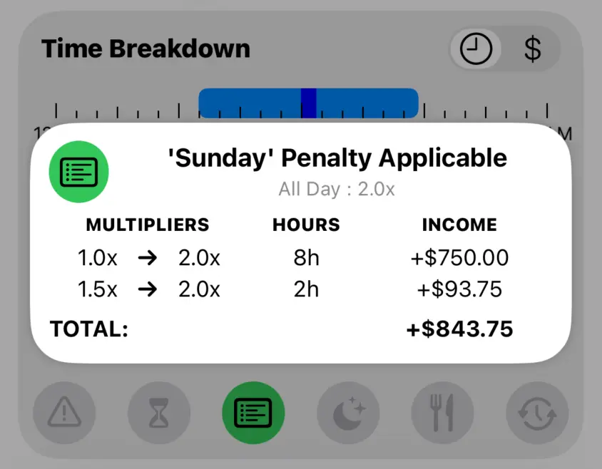 Overtime Rules Popup