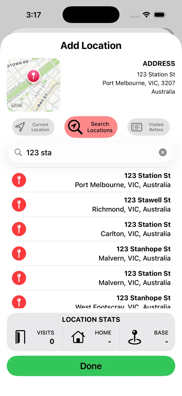Select the Home Address